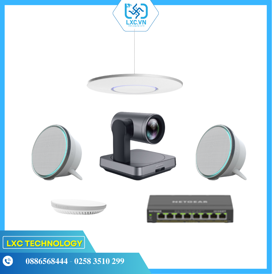 Bộ thiết bị hội nghị HuddleL2 (Logitech PTZ Pro2, Shure Stem Ceiling, Speaker, Hub và Switch POE) | Chính hãng