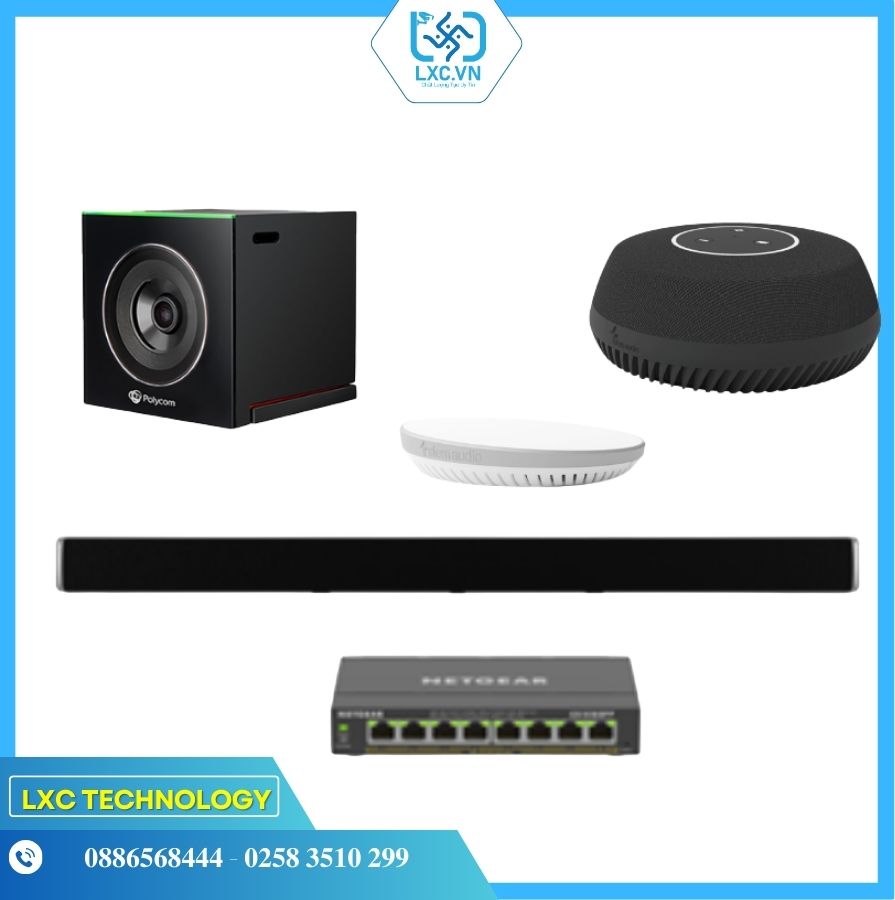 Bộ thiết bị hội nghị HuddleP3 (Poly EagleEye Cube, Shure Stem Wall, Table, Hub và Switch POE) | Chính hãng