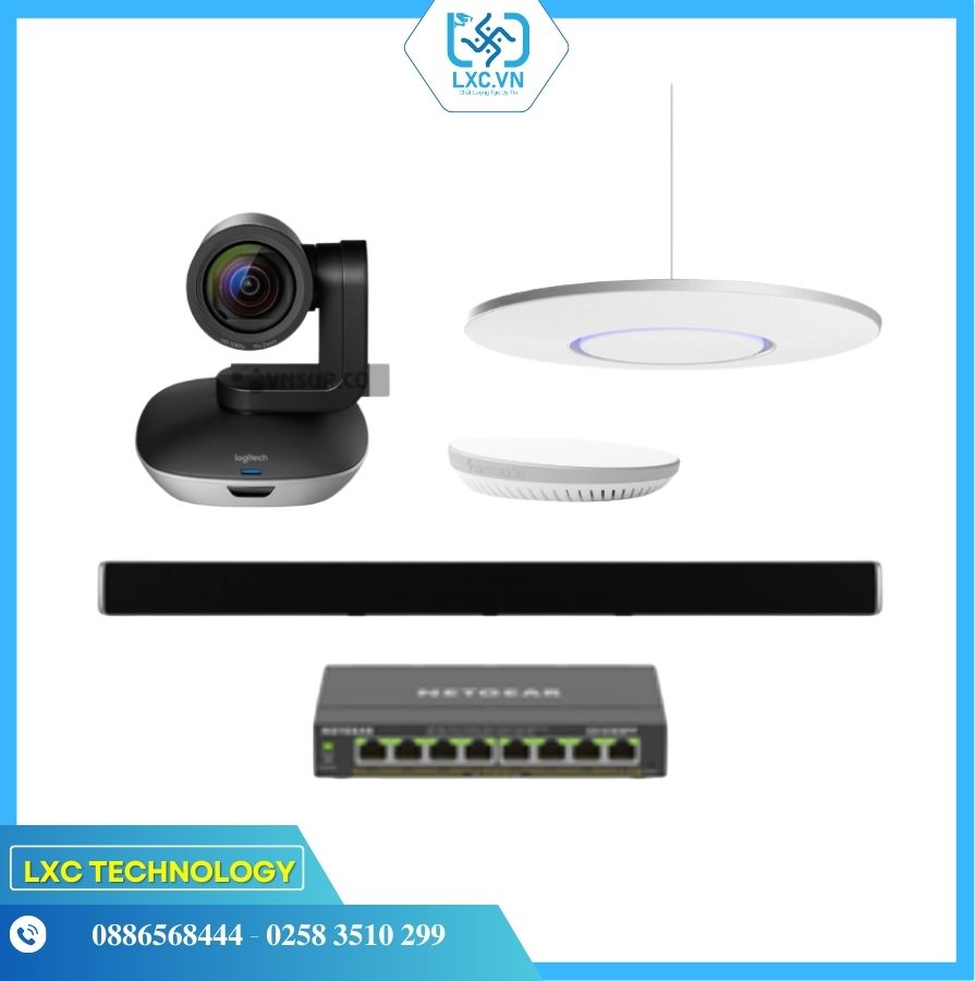 Bộ thiết bị hội nghị HuddleY1 (Yealink UVC84, Shure Stem Ceiling, Wall, Hub và Switch POE) | Chính hãng