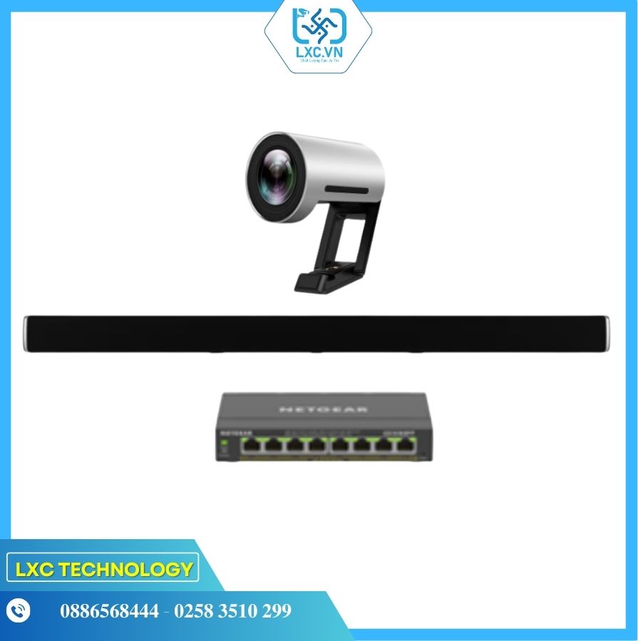 Bộ thiết bị hội nghị SmallY1 (Yealink UVC30 + Shure Stem Wall + Switch POE) | Chính hãng