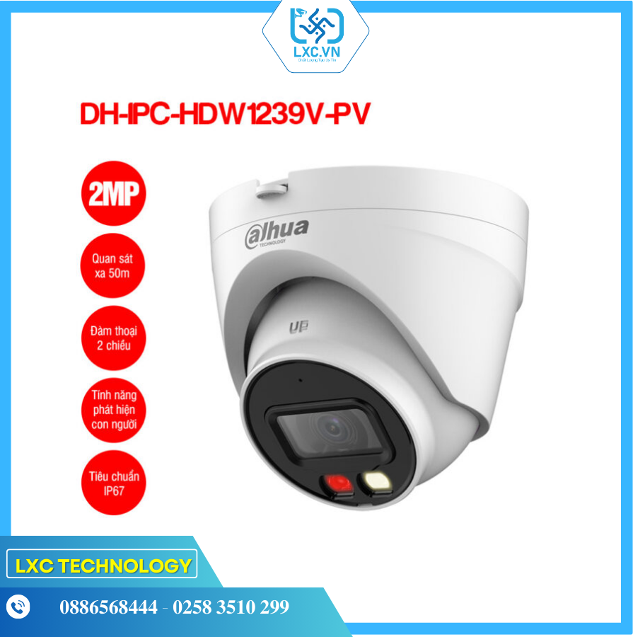 Camera IP 2MP DAHUA DH-IPC-HDW1239V-PV | Chính hãng