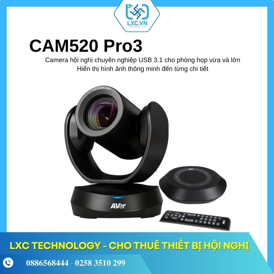 Cho thuê  bộ Thiết bị hội nghị truyền hình AVER VC520 PRO3  | Cho thuê thiết bị hội nghị