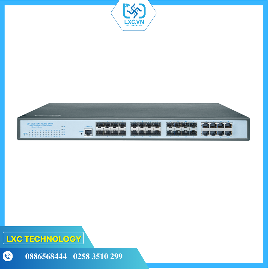 SWITCH LAYER3 24 CỔNG SFP + 4 UPLINK 10G SGX3728S | Chính hãng
