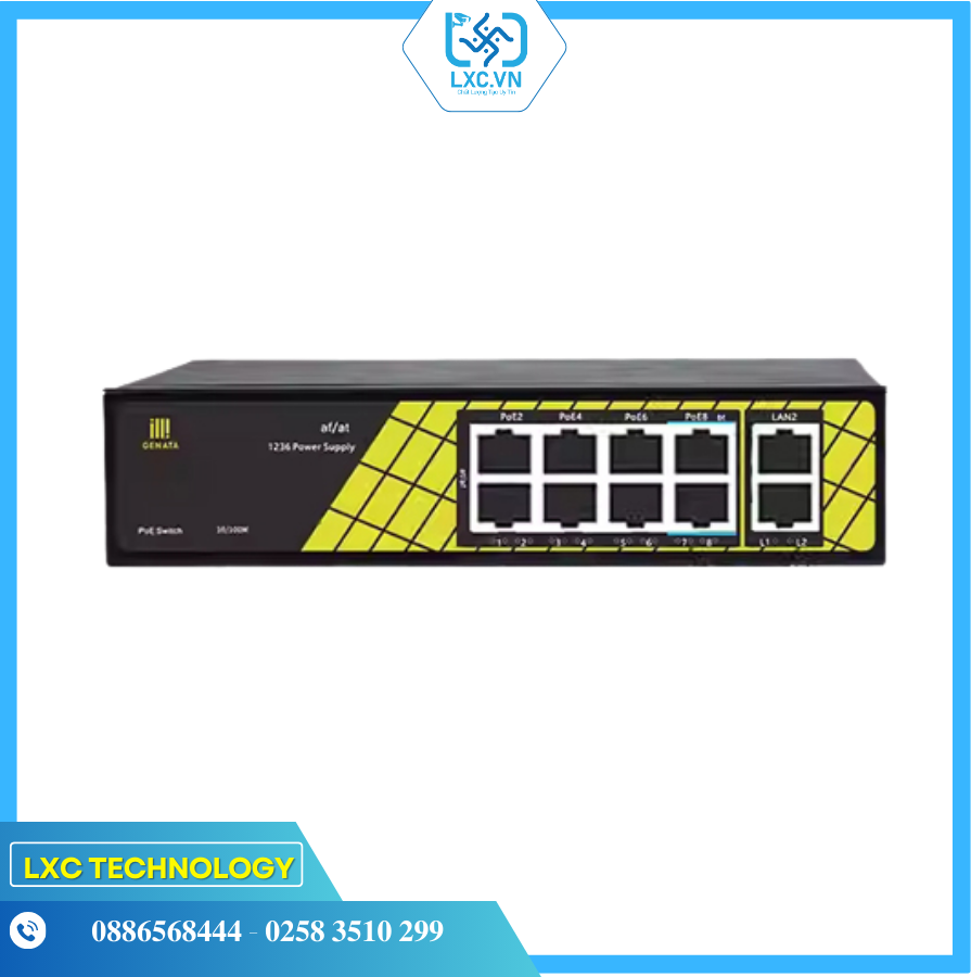Switch POE 8 Cổng + 2Up Link (2 RJ45 ) SV-P9828V6 | Chính hãng