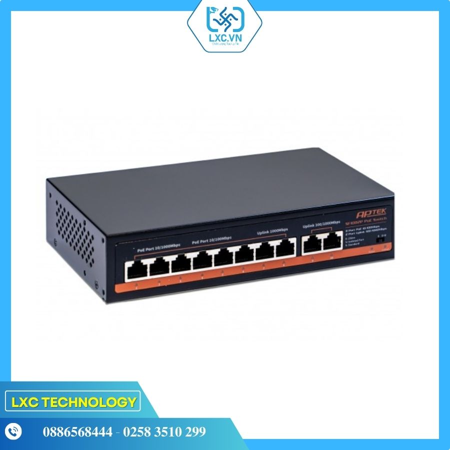 Thiết bị chuyển mạch SF1082P, hiệu Aptek 