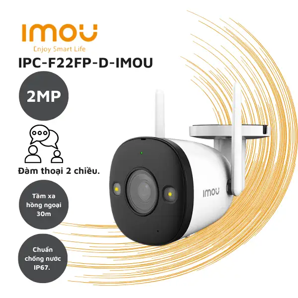  Camera IP Wifi 1080P IPC-F22FP-D-IMOU lắp ngoài trời